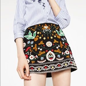 Zara Embroidered Skirt